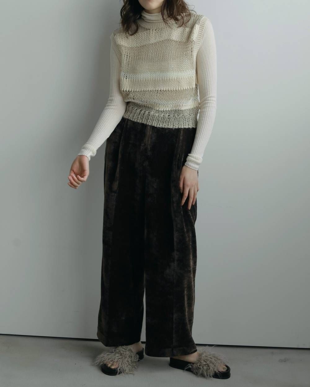 【25AW】Soft Rib Turtle / ソフトリブ タートルネックニット (アイボリー)