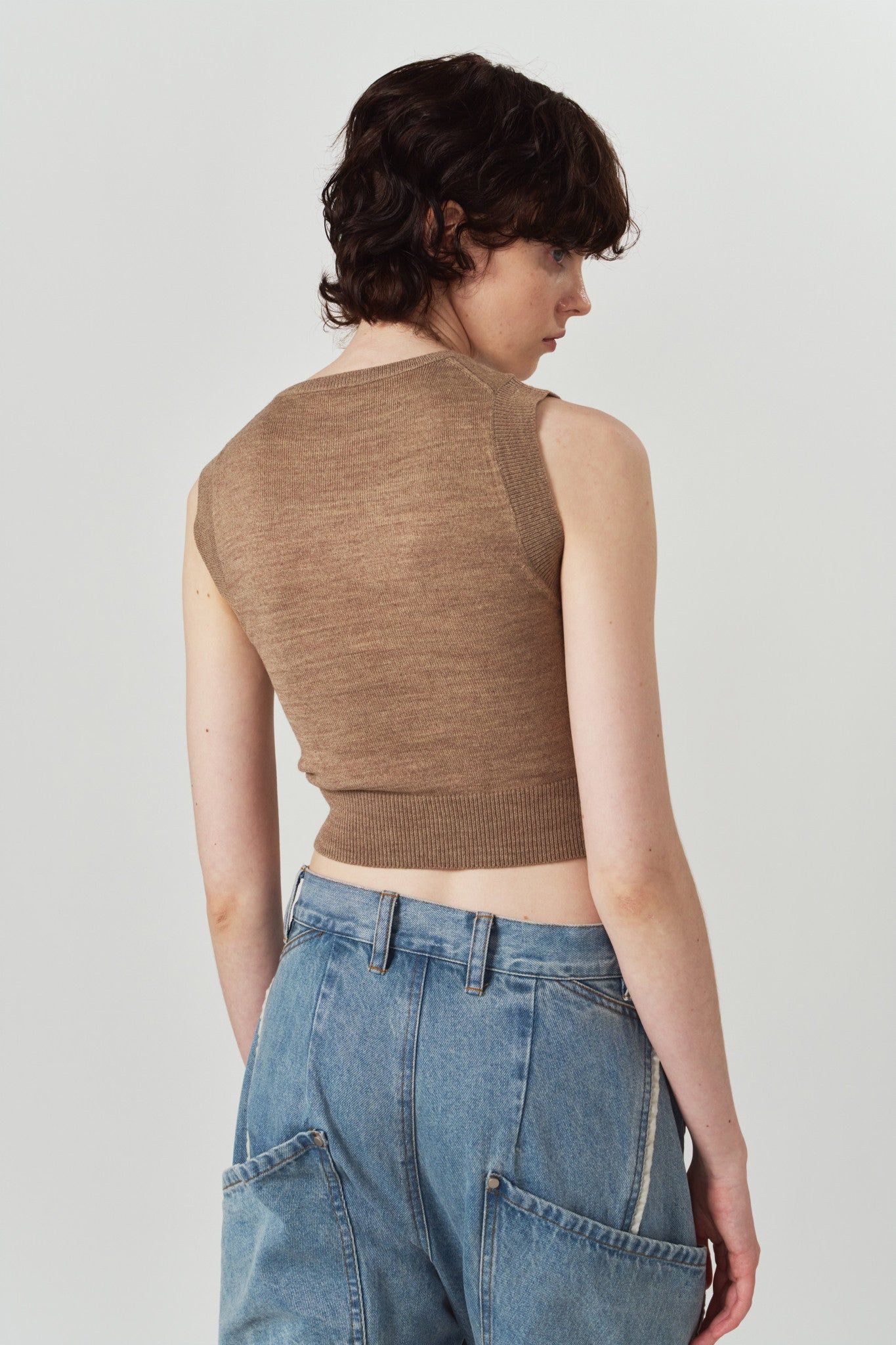 2ピース カーディガン (ブラウン) 2-piece cardigan (Brown) / 26AW