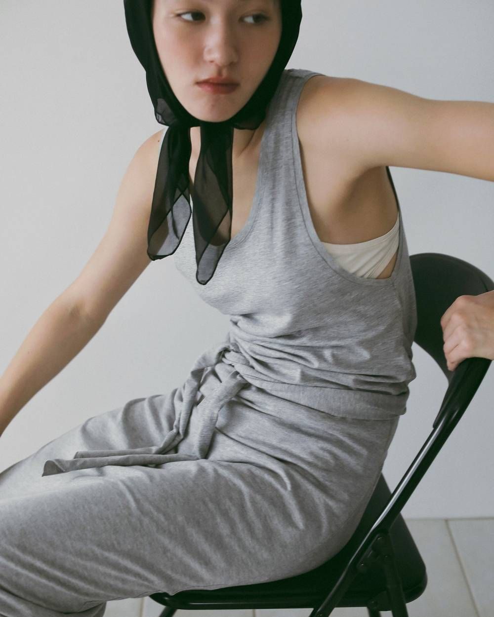 スリーブレス カットワンピース (グレー) Sleeveless Cut Onepiece (Gray) /  26SS