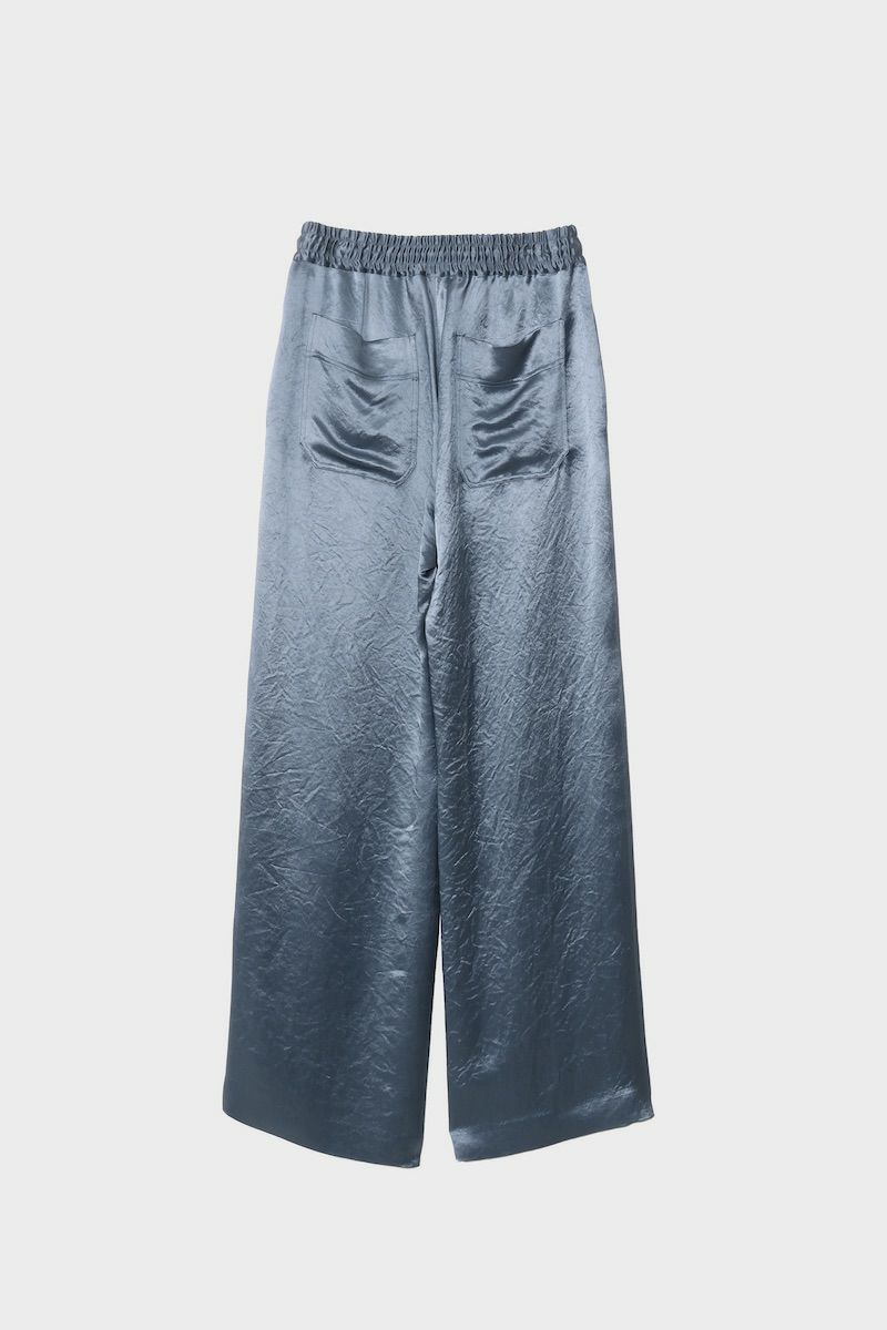 【24AW】SATIN RELAX PANTS / サテンリラックスパンツ (ブルーグレー)