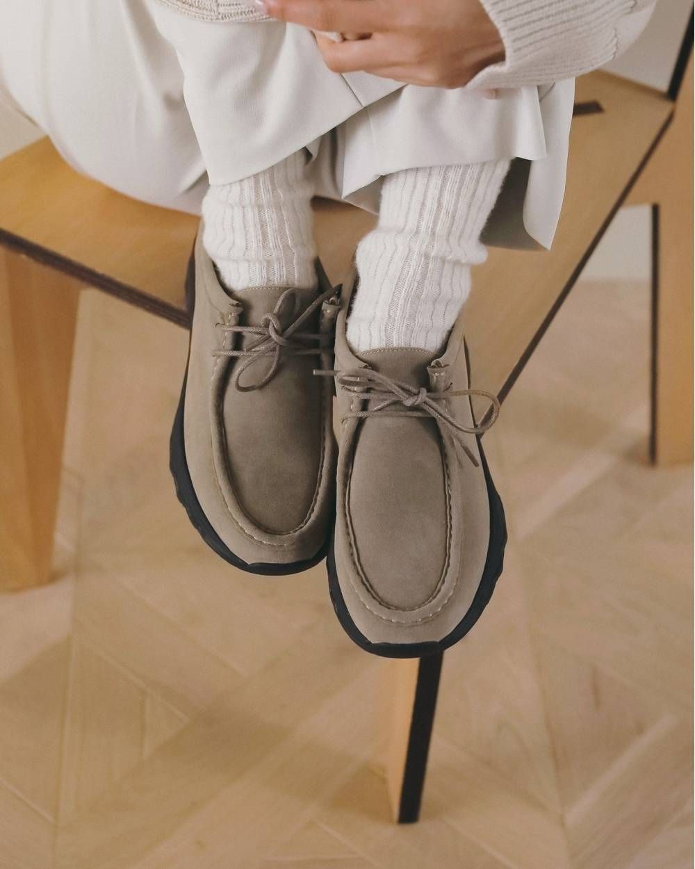 エコスエードモカシン (ベージュ) Eco Suede Moccasin (Beige) / 26AW 【6月29日まで期間限定予約】