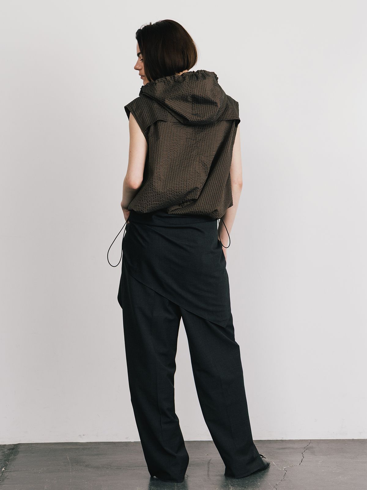 【25SS】UTILITY ZIP FISCHER VEST / ユーティリティ ジップベスト (ブラウン)