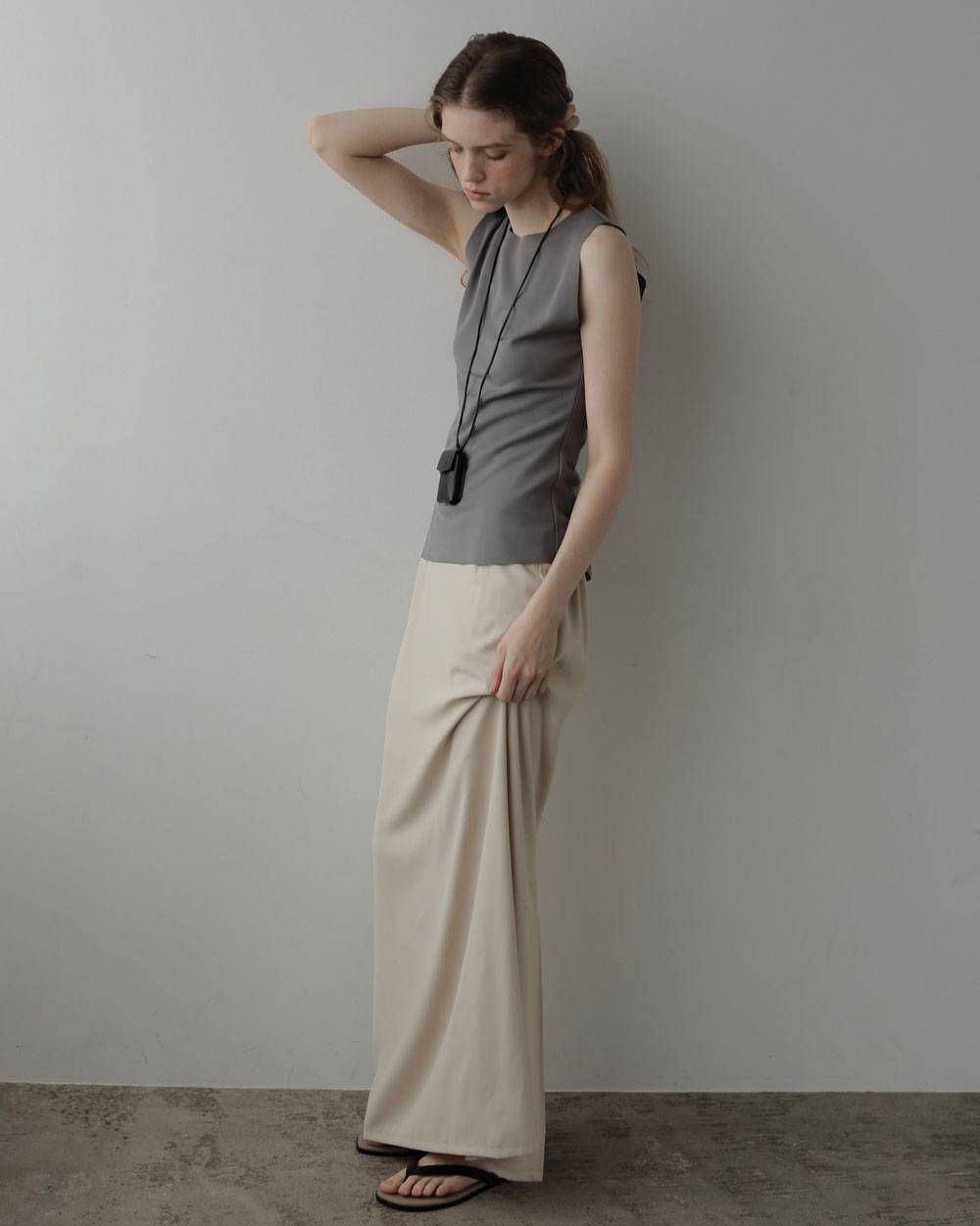 ジョーゼットペンシルスカート (アイボリー) Georgette Pencil Skirt (Ivory) / 27SS
