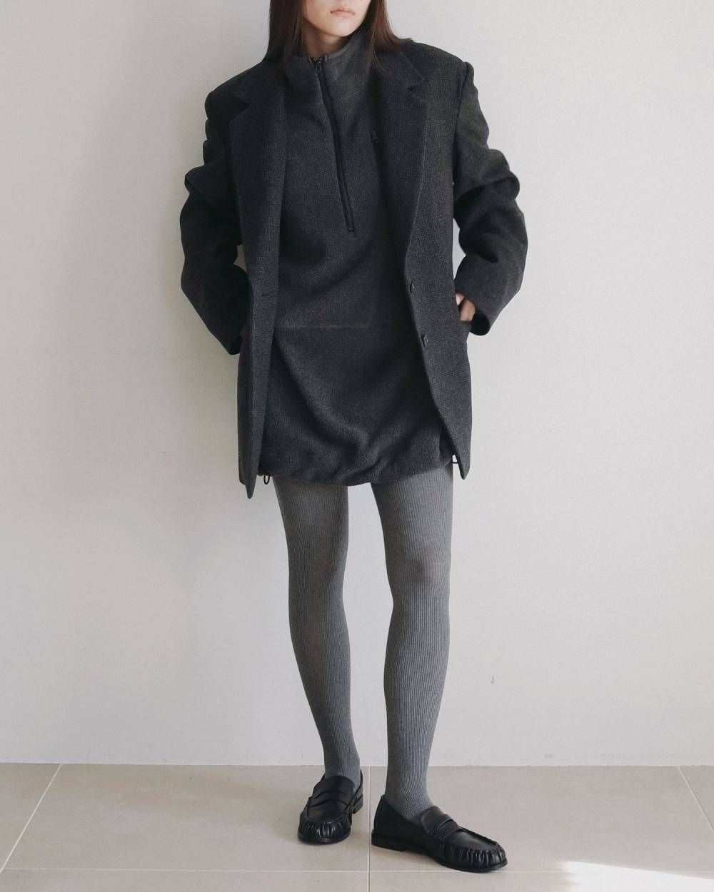 フリース 2ウェイ ワンピース (チャコールグレー) Fleece 2way Onepiece (Cgray) /  26AW