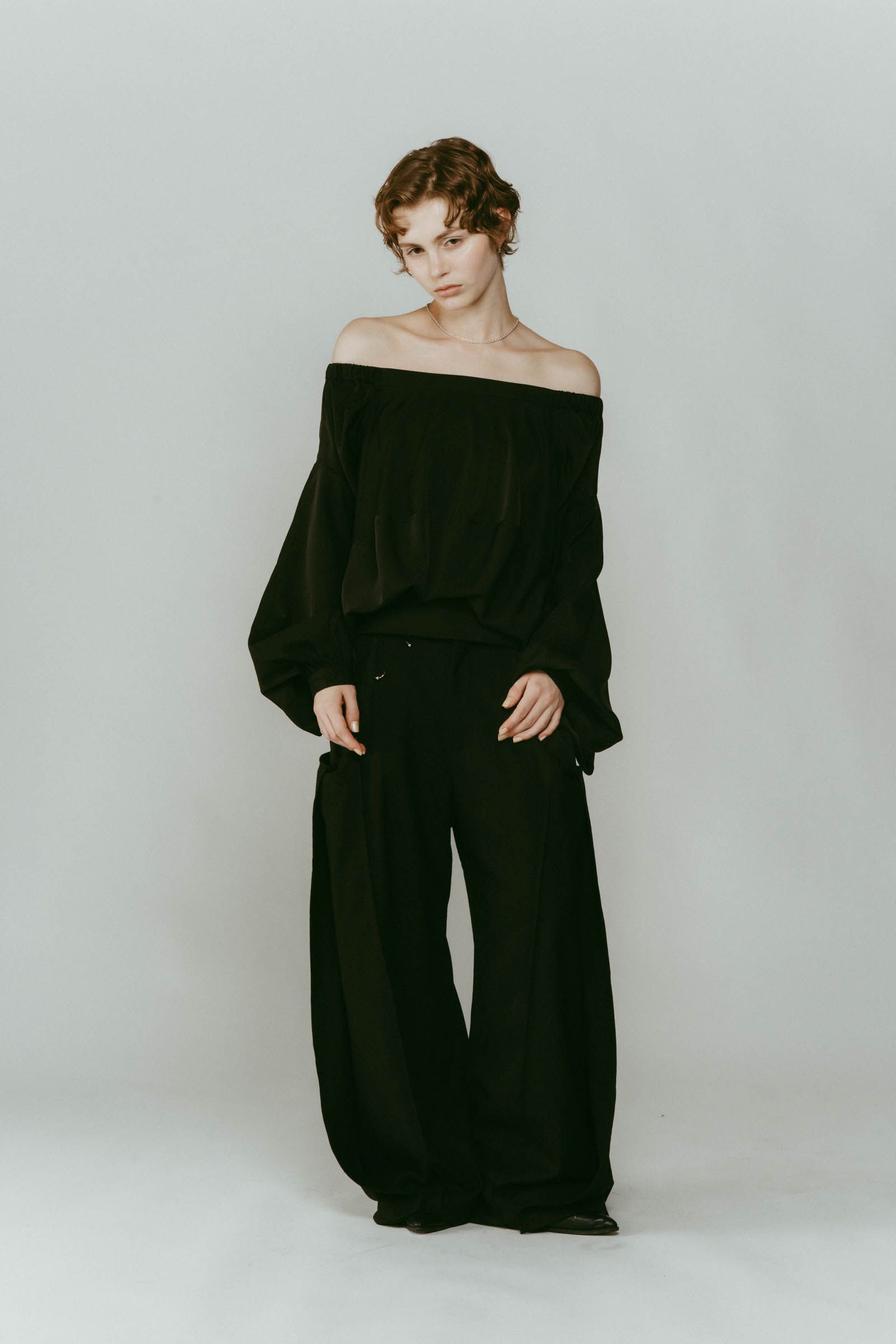 4way design blouse / 4ウェイ デザインブラウス (ブラック) / 25AW