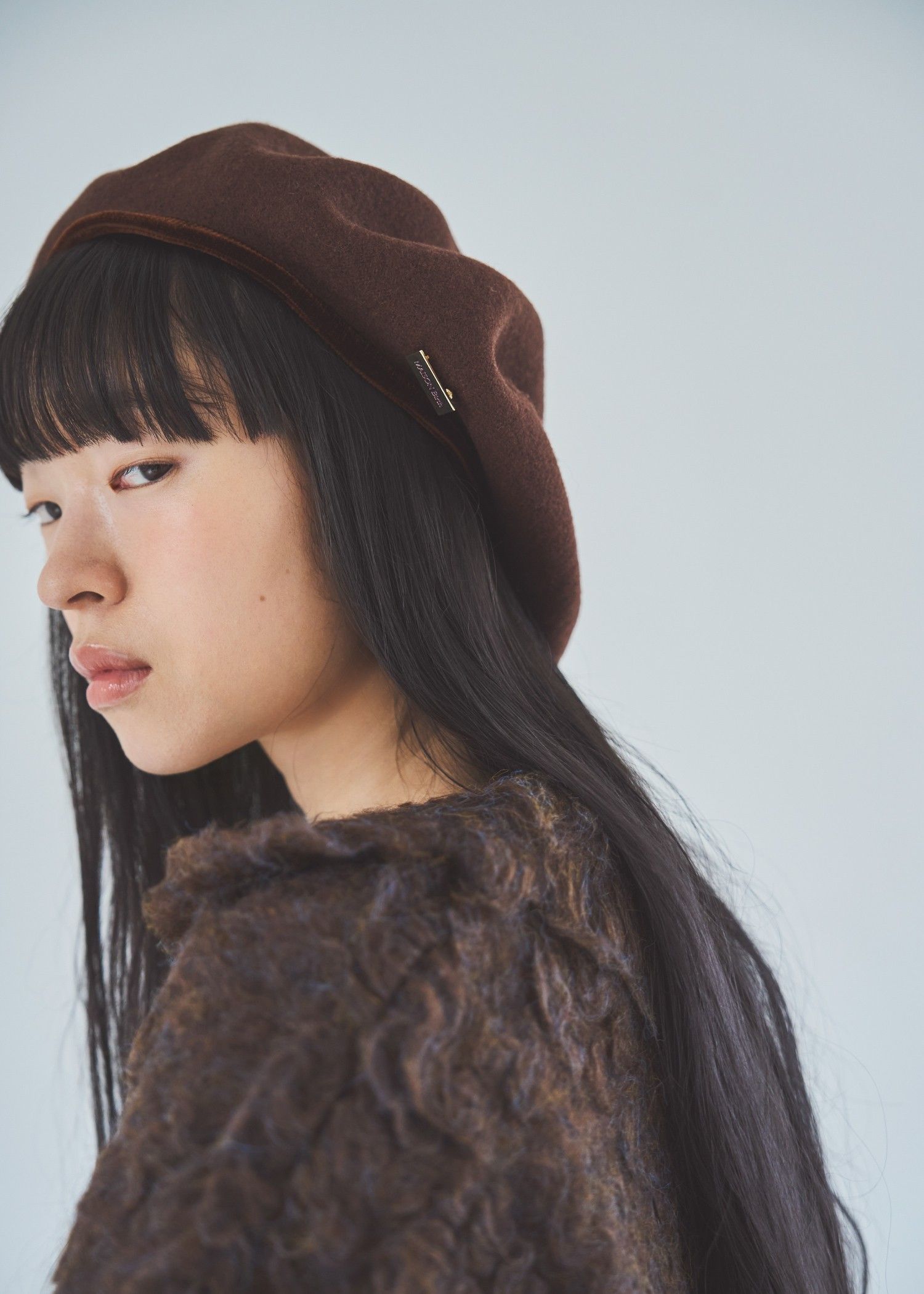 【MAISON Birth × WILLFULLY】VELWOOL LIGHT BERET / ベルウールライトベレー帽 (ブラウン) / 25AW /