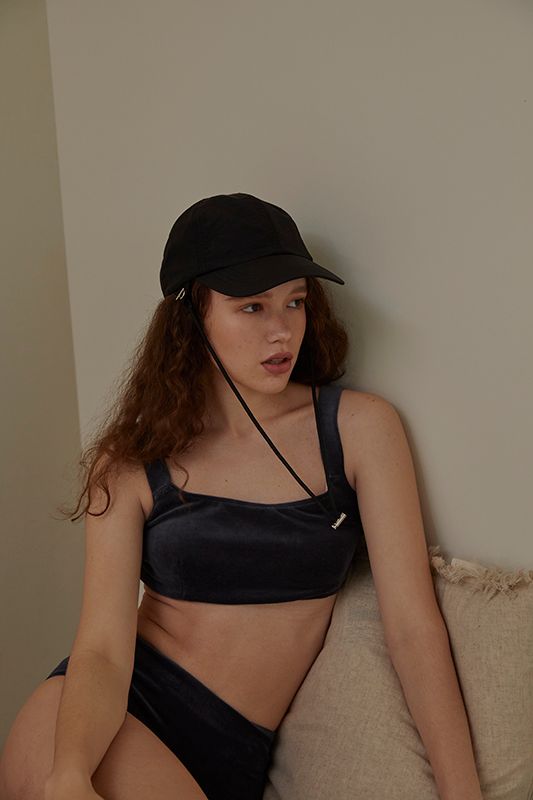 VELOUR BIKINI SWIM WEAR / ベロアスウィムウェア (ダークグレー) / 水着