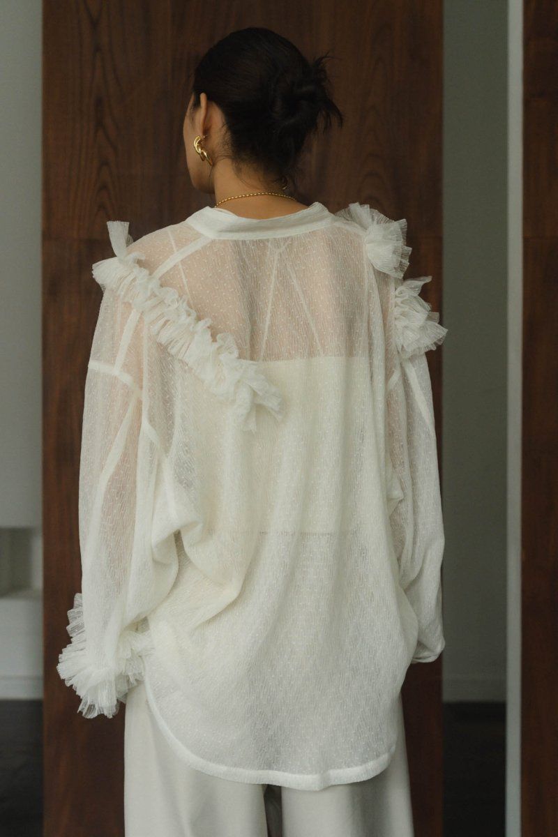 Knuth Marf - tulle design blouse / チュールデザインブラウス Knuth Marf - tulle design blouse / チュールデザインブラウス