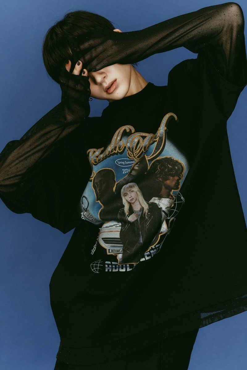 AI future layered t-shirt(unisex) (Black) / レイヤードTシャツ (ブラック) / 26SS