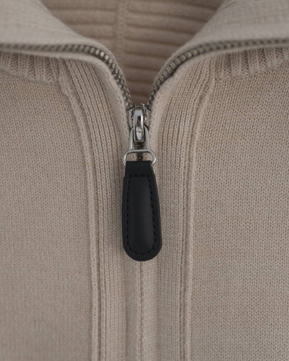 Zip Rib Knit / ジップリブニット (Ivory) / 26SS