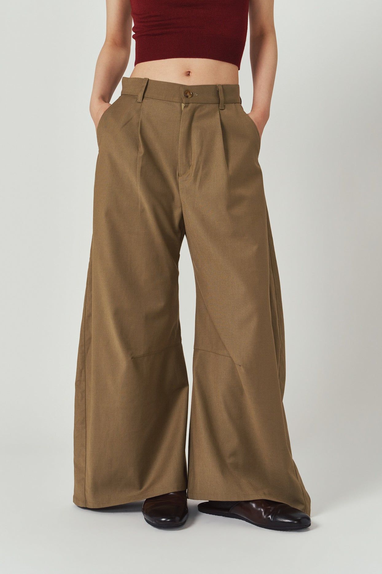 プリーツスカートパンツ (ベージュ) pleated skirt pants (Beige) / 26AW