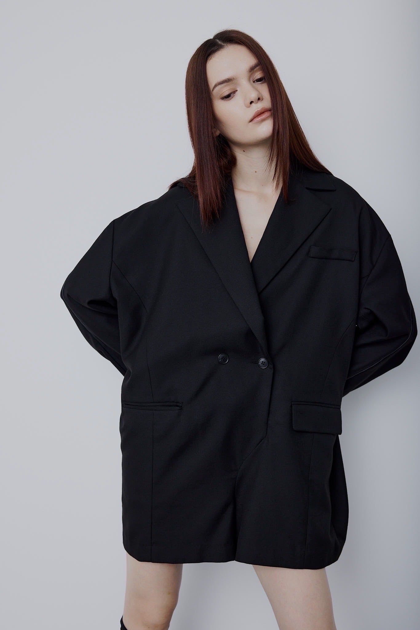 Jacket rompers / ジャケットロンパース (ブラック)