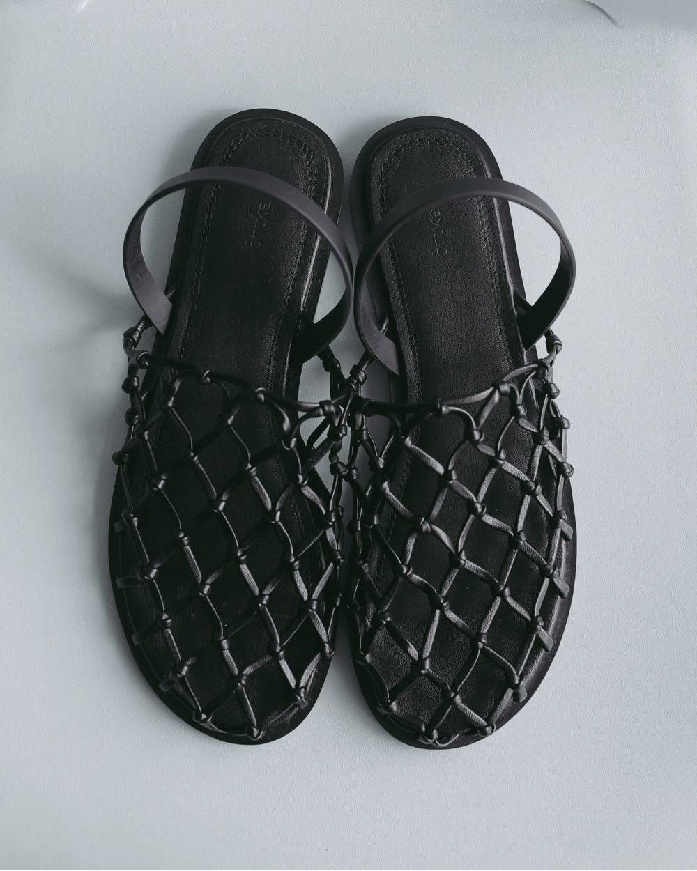 フラットシューズサンダル (ブラック) Braid Flat Shoes (Black) / 27SS