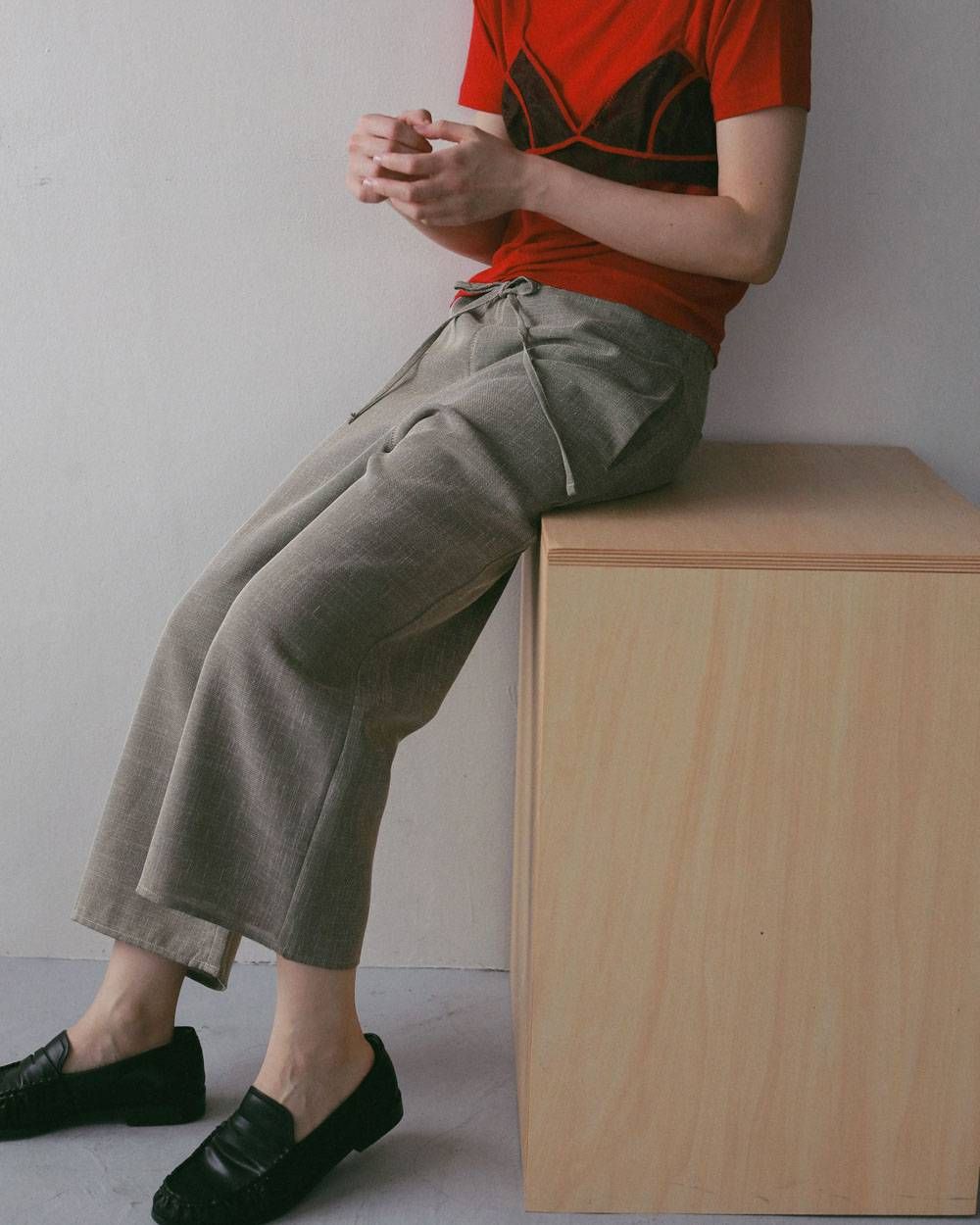 ツイードメッシュ カプリパンツ (グレージュ) Tweed Mesh Capripants (Graige) / 27SS