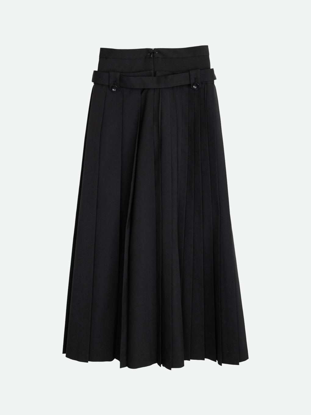 DOUBLE LOW WAIST SKIRT / ダブルローウエストスカート (ノワール)