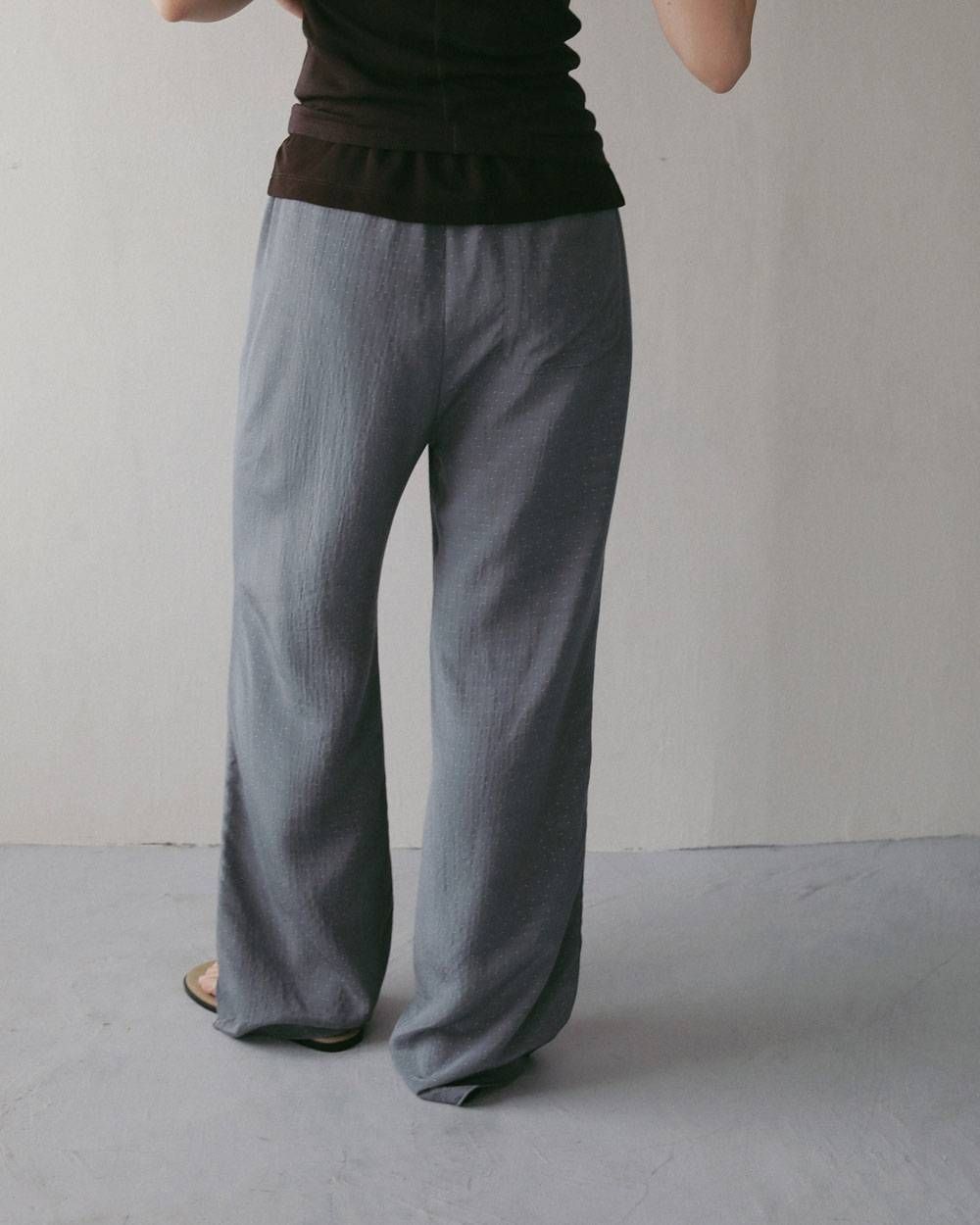 ドットジャガード ラフパンツ (アイスブルー) Dotjacquard Rough Pants (Iceblue) / 27SS