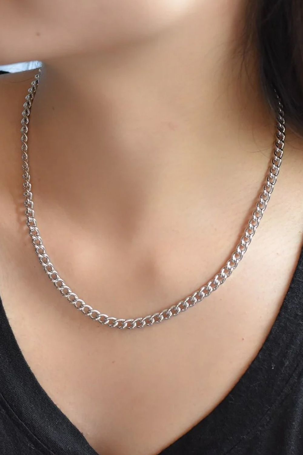 SMALL CURB CHAIN NECKLACE / スモール カーブ チェーン ネックレス STERLING SILVER 925 (シルバー)