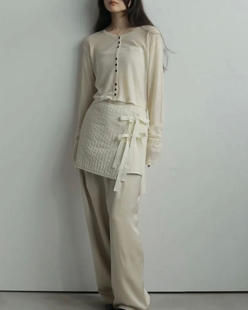【25AW】Sheer Rib Cardigan / シアーリブカーディガン (アイボリー)