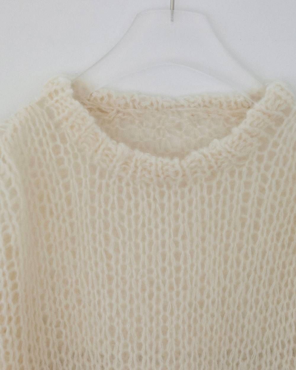 ローゲージモヘアニット (アイボリー) Lowgauge Mohair Knit (Ivory) / 26AW 【6月29日まで期間限定予約】