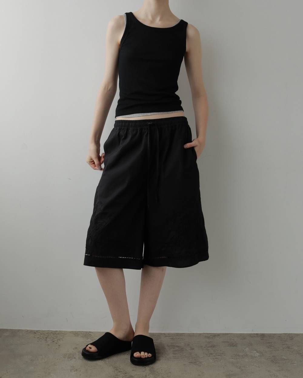 ワイドベルトサンダル (ブラック) Wide Belt Sandals (Black) / 27SS