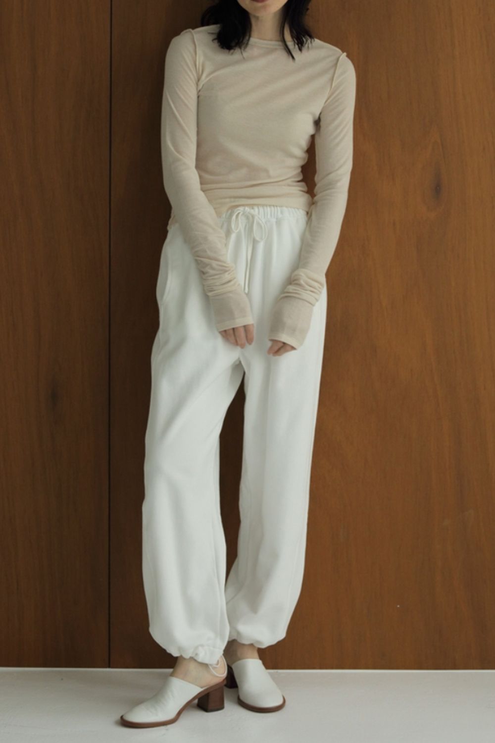 anuke Reversible Long T-shirts クリーム　新品 ànuke - Reversible Long T-shirts / リバーシブルロングTシャツ