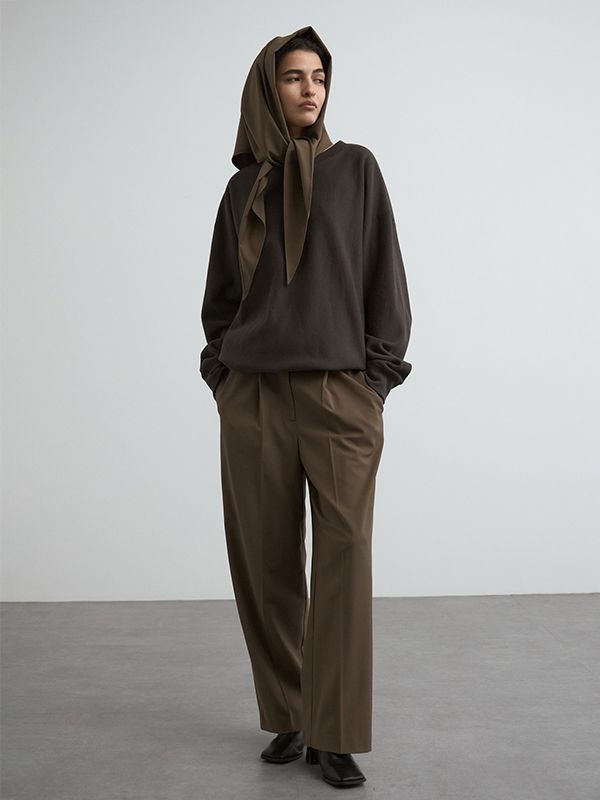 【25SS】SWAY SCARF PANTS / スウェイスカーフパンツ (ブラウン)