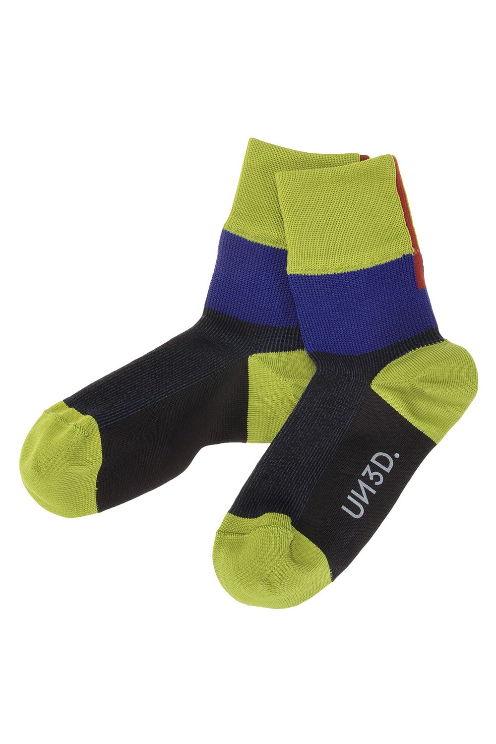 UN3D. - BACK LINE COLOR BLOCK SOCKS / バックラインカラーブロックソックス (グリーン) | Sir online  store / サー オンラインストア