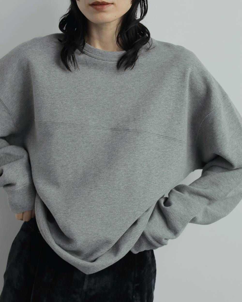 【25AW】Sandwashed Over Sweat / サンドウォッシュ オーバースウェット (グレー)