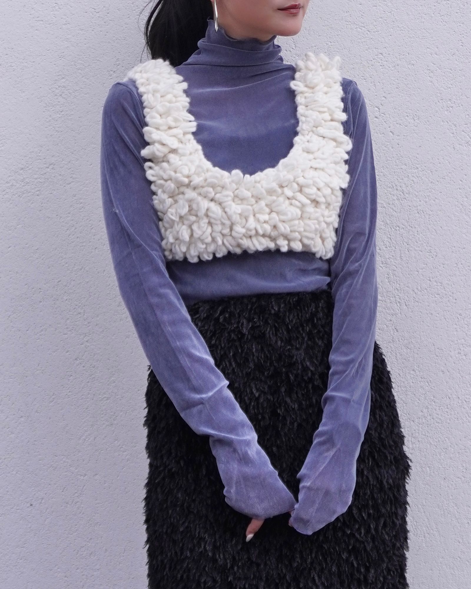 【25AW】Loop Knit Vest / ループニットベスト (アイボリー)