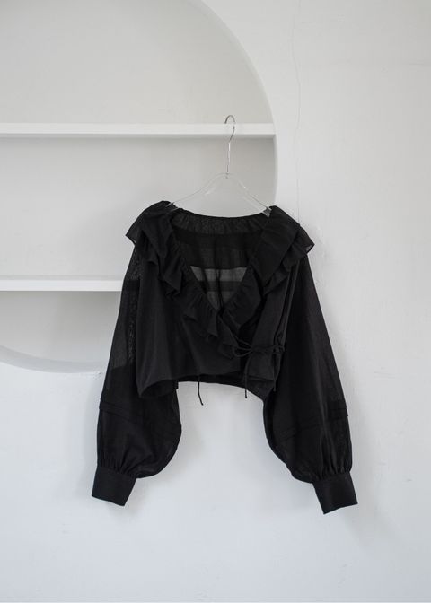 フリルカラー ボレロ (Black) frill collar cachecoeur bolero BL (ブラック) /  26SS