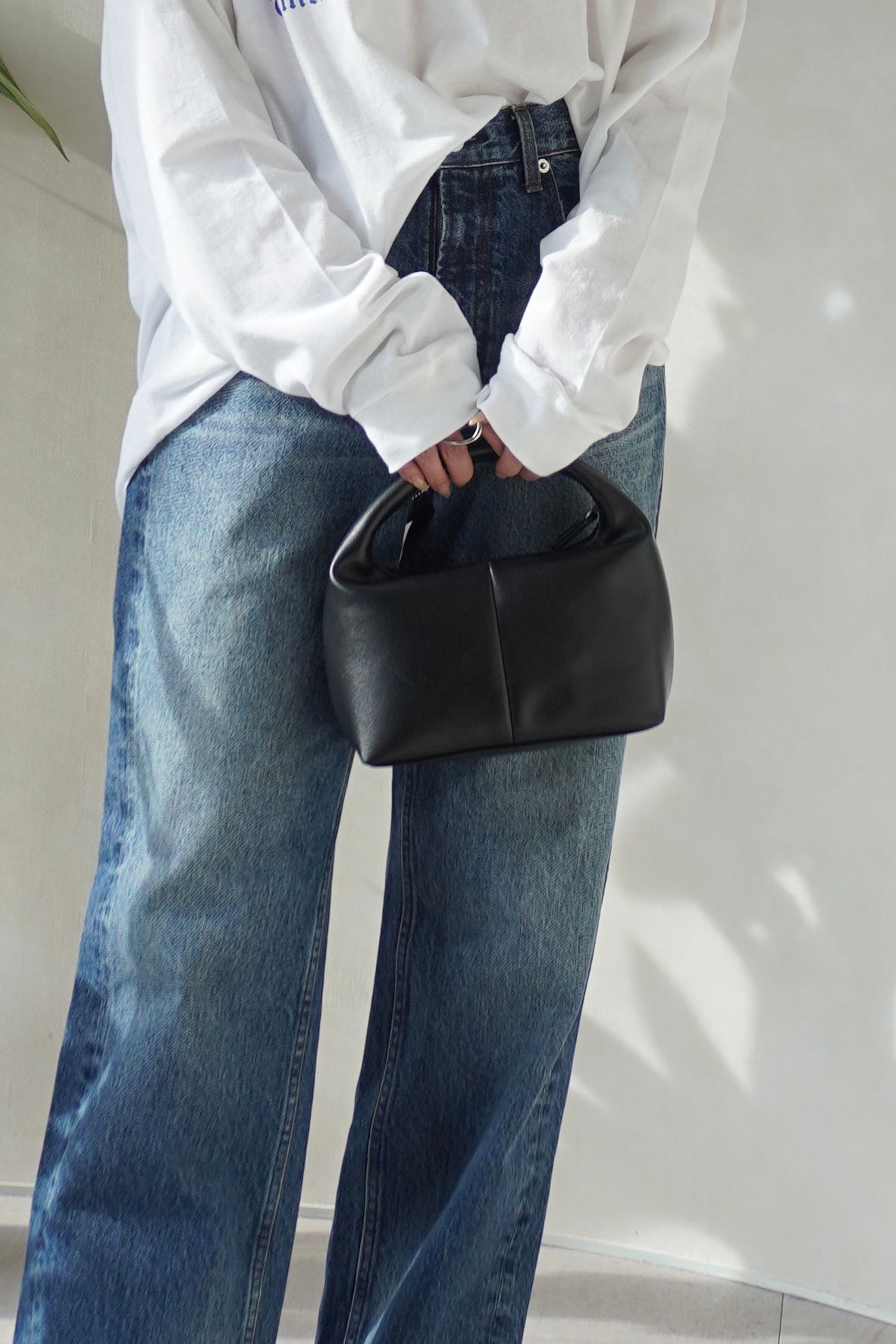 ワンハンドル レザーバッグ (ブラック) Onehandle Leather Bag (Black) / 26AW