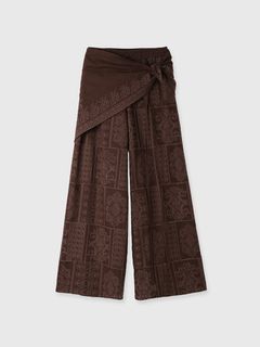 【25SS】CUTWORK LACE PANTS / カットワーク レースパンツ (ブラウン)