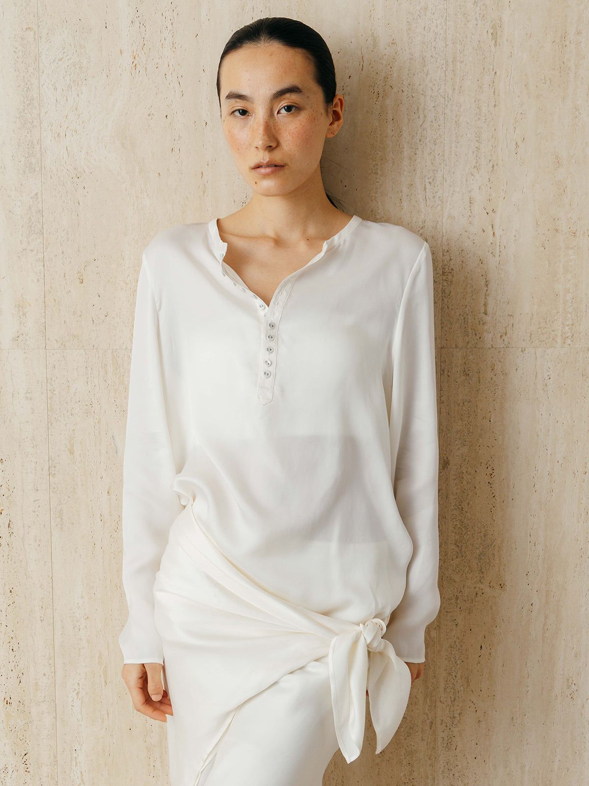 キュプラ トップス (アイボリー) CUPRO TOPS (Ivory) /  26SS
