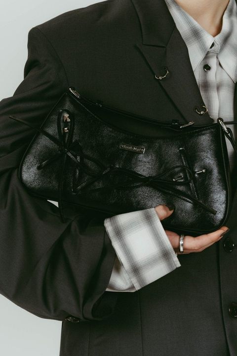 ribbon accent bag (Black) / リボンアクセントバッグ (ブラック) / 26SS