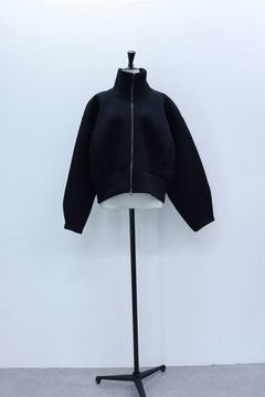 ダブルニットジップブルゾン (ブラック) Double-Knit Zip-Up Blouson (Black) / 26AW