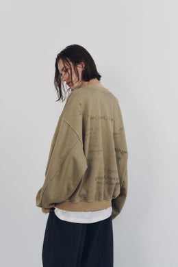 メッセージ スウェット (ベージュ) message sweatshirt(unisex) (Beige) / 26AW