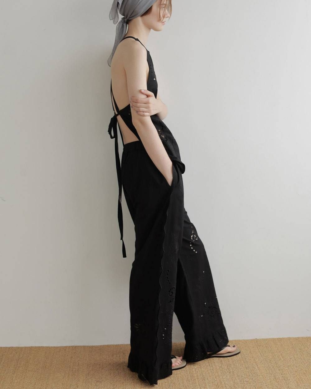 カットワーク レースパンツ (ブラック) Cutwork Lace Pants (Black) / 27SS