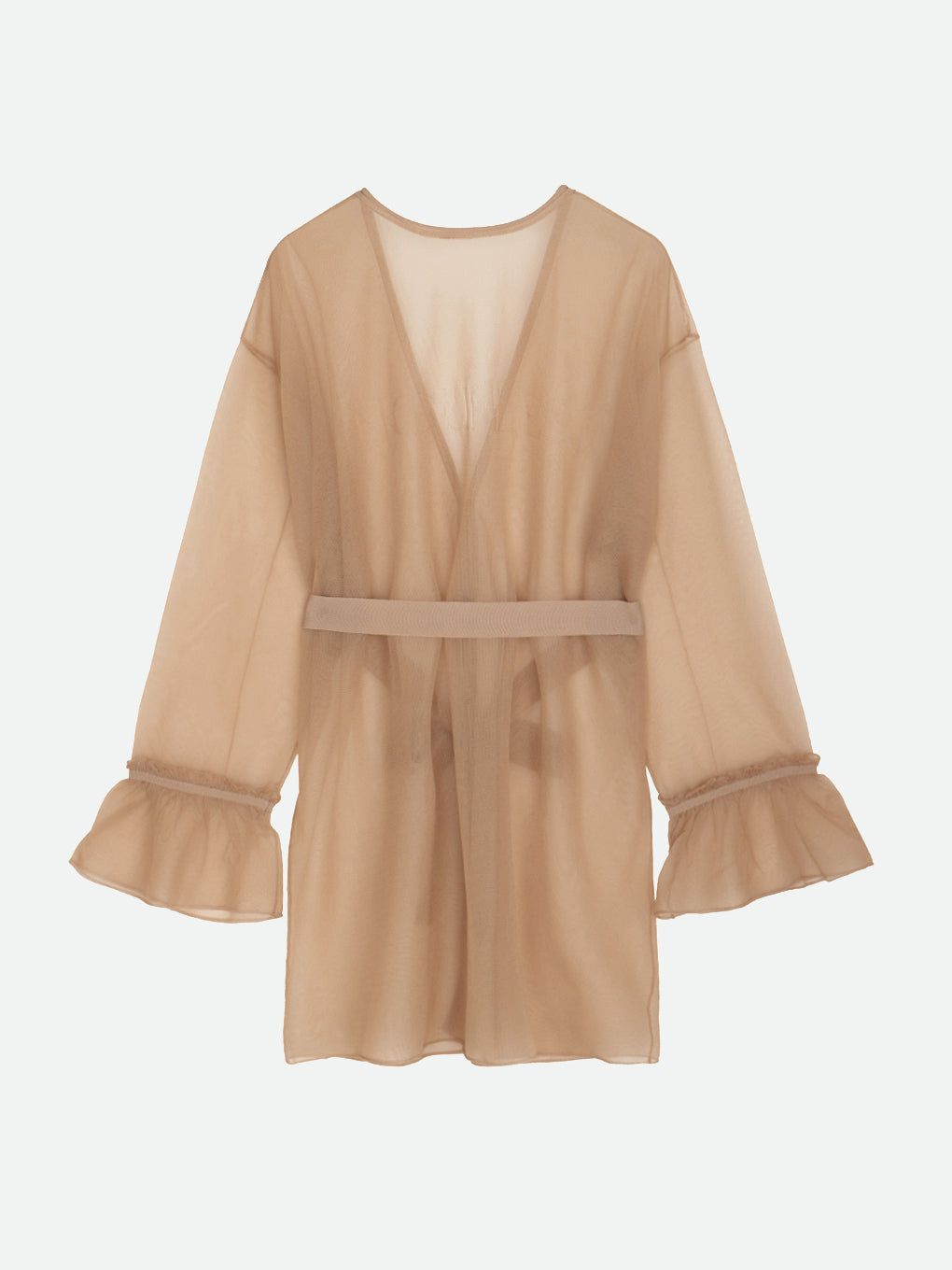 NL SHEER KNIT CARDIGAN / シアーニットカーディガン (ベージュ)