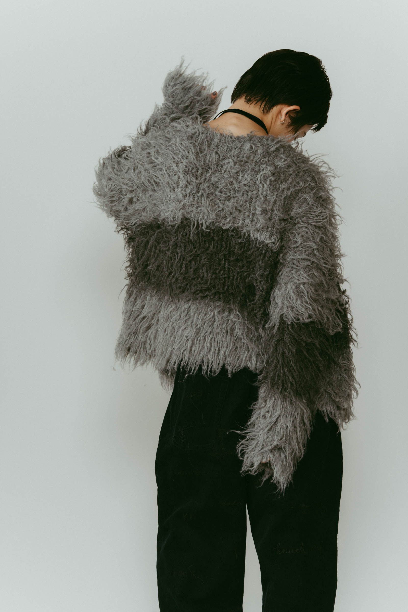 shaggy cardigan / シャギーカーディガン (グレー) / 25AW