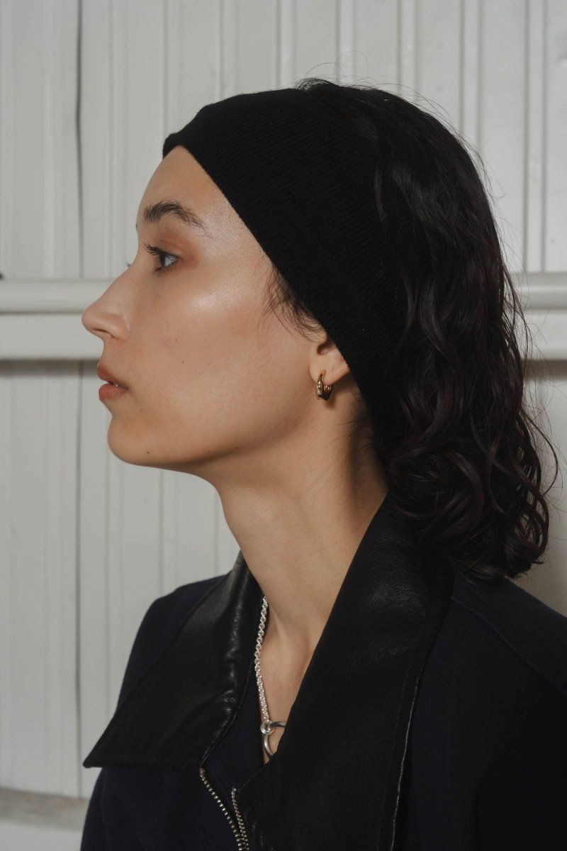 knit hair band / ニットヘアバンド (ブラック)