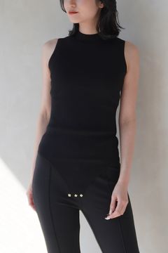 MOCKNECK KNIT BODYSUIT / モックネックニットボディスーツ (ブラック)