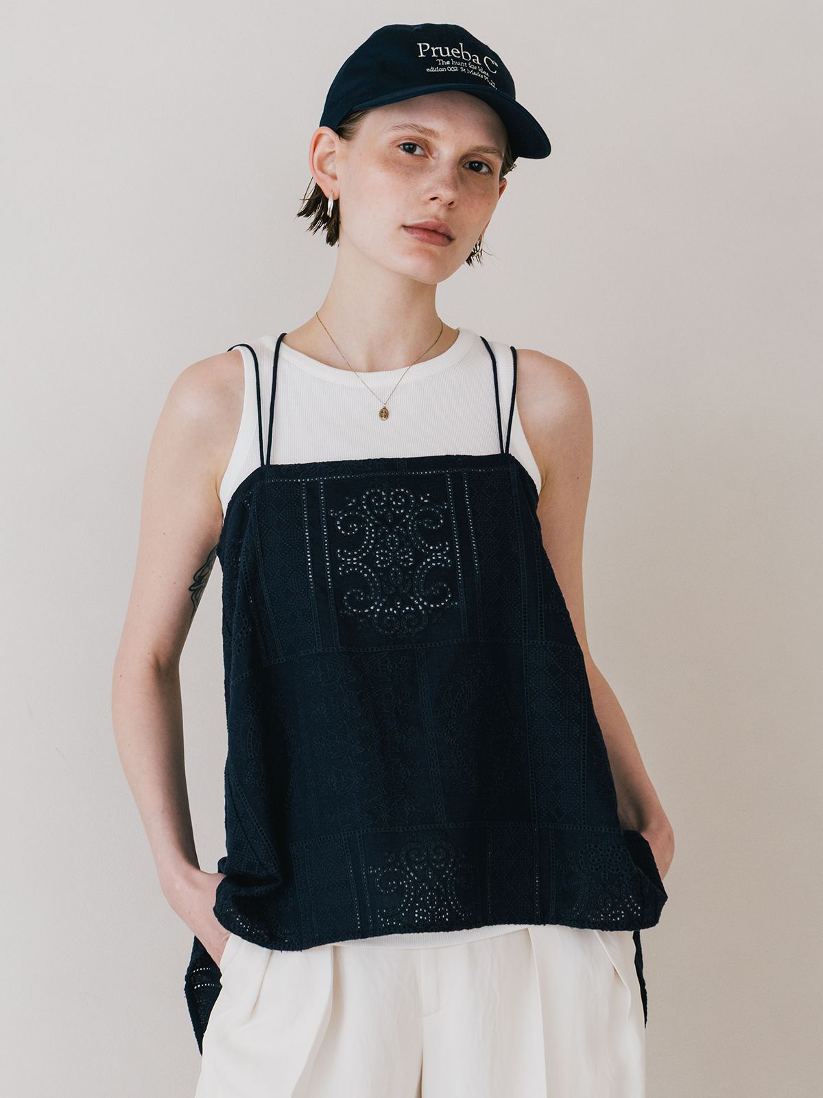CREDONA - 【25SS】CUTWORK LACE CAMI / カットワーク レース