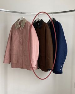 【先行予約】【26TH-02】フェイクレザーカラー カバーオール (ブラウン) Fake Leather Collar Coverall (Brown) /  エコファー  /  フェイクファー 【受注期間6/14 23:59まで】