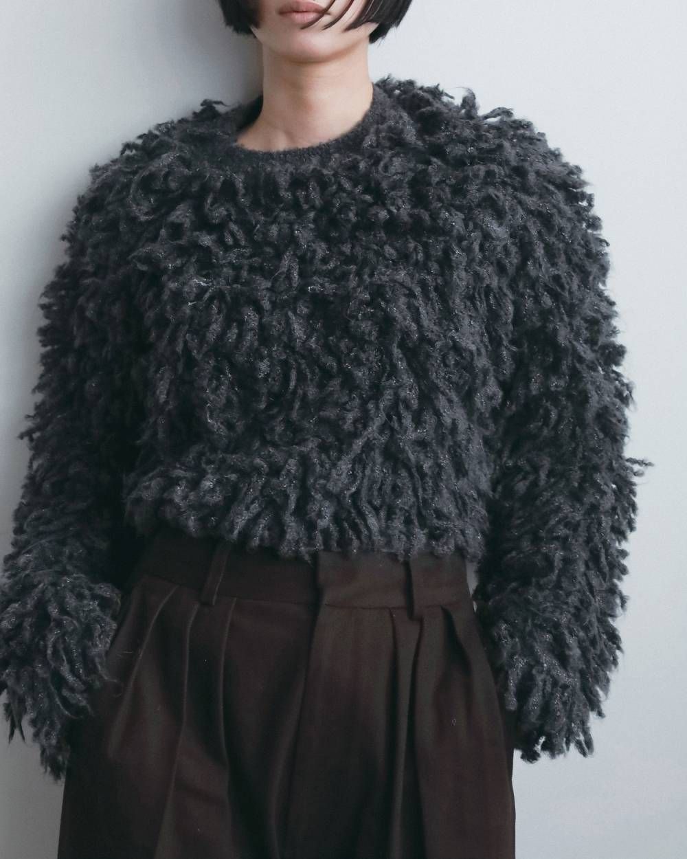 ループニットトップス (チャコールグレー) Loop Knit Tops (Charcoal gray) / 26AW 【6月29日まで期間限定予約】
