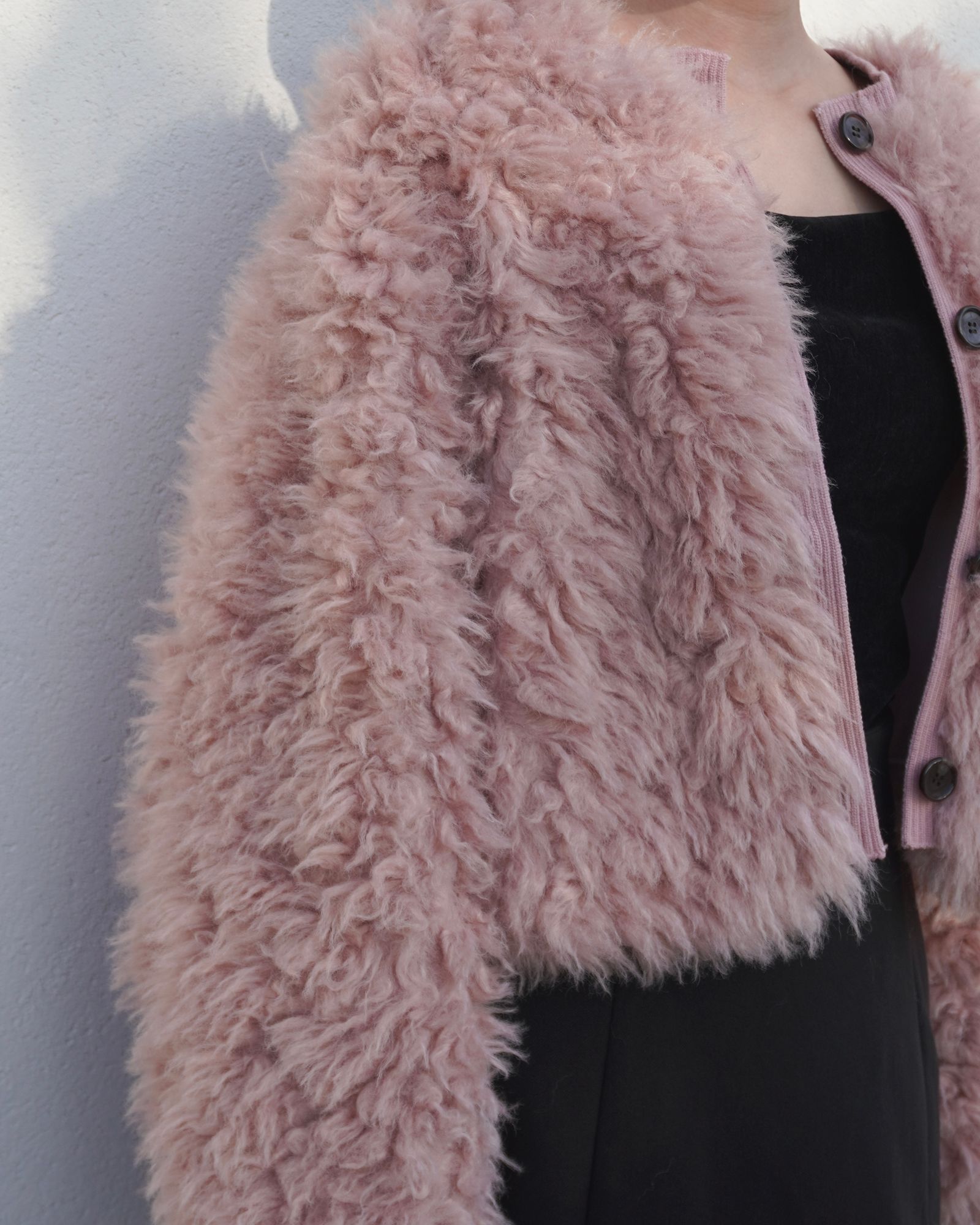 THINK FUR - 【25AW】2Way Fur×Knit Tops (ピンク) / 2ウェイ