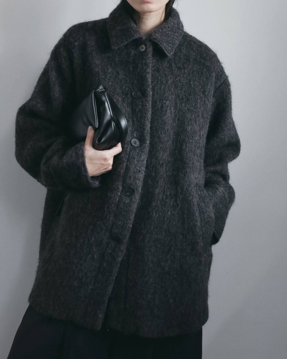 シャギーオーバージャケット (チャコールグレー) Shaggy Over Jacket (Charcoal gray) / 26AW 【6月29日まで期間限定予約】