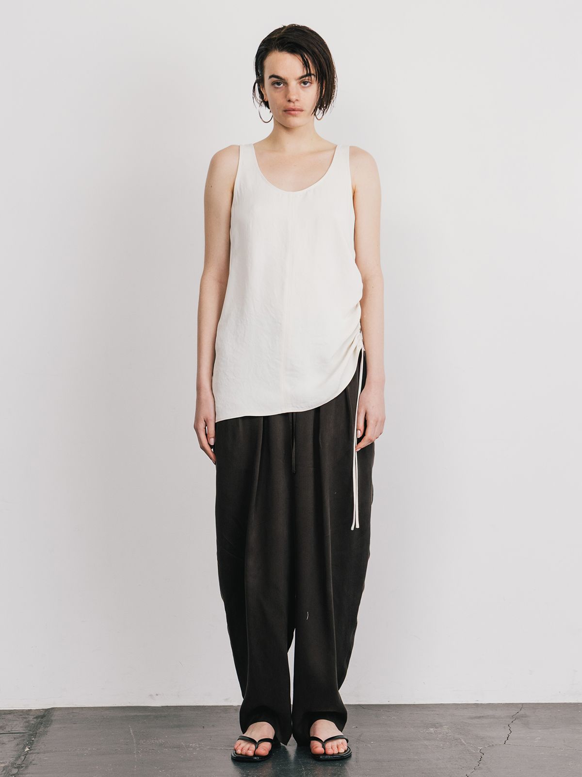 タンクトップ ノースリーブ ACETATE  GATHER TANK/アセテートギャザータンク レディース ACETATE GATHER TANK/アセテートギャザータンク（タンクトップ