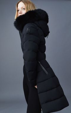 【2025AW】CALLA-BX / ファー付きストレッチダウンコート (ブラック)