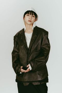 vintage tailored jacket (Leatherblack) / ヴィンテージ テーラードジャケット (レザーブラック) / 26SS