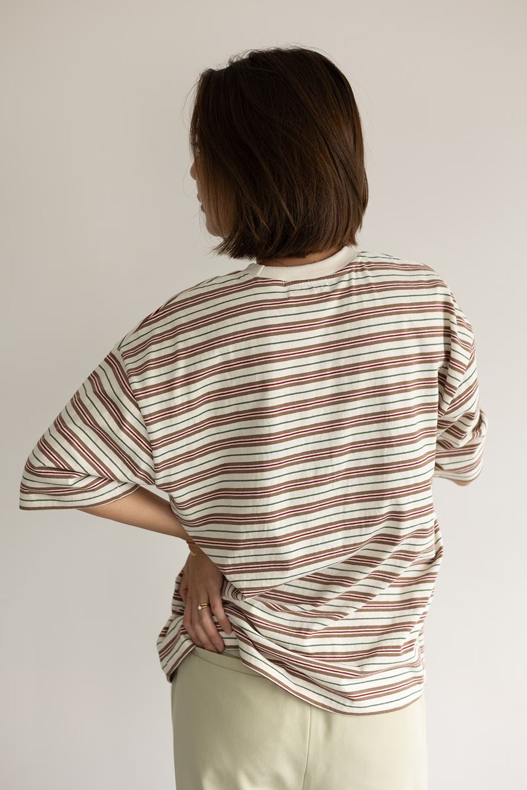 マルチボーダーTシャツ (ベージュ)  Multi Border T-shirt (Beige) /  26SS